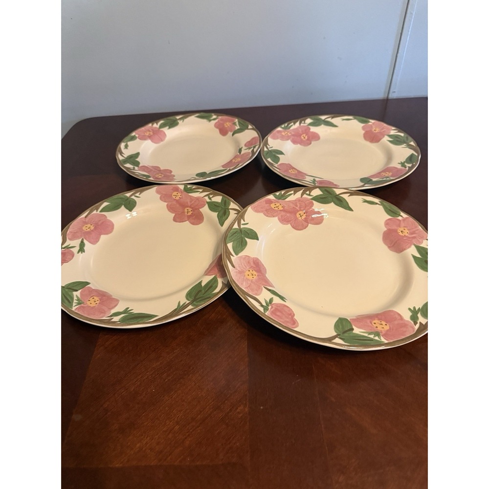 Set of 4 Vintage Style Franciscan Desert Rose Dinner Plates